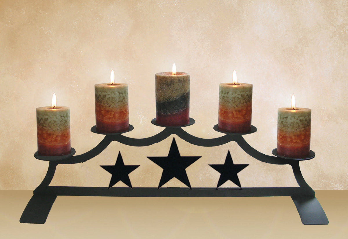 Pinecone Fireplace Pillar Candle Holder J431