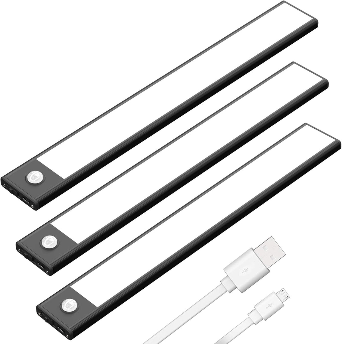 3 Pack Rechargeable Motion Sensor LED Under Cabinet Lights 3000K T60061