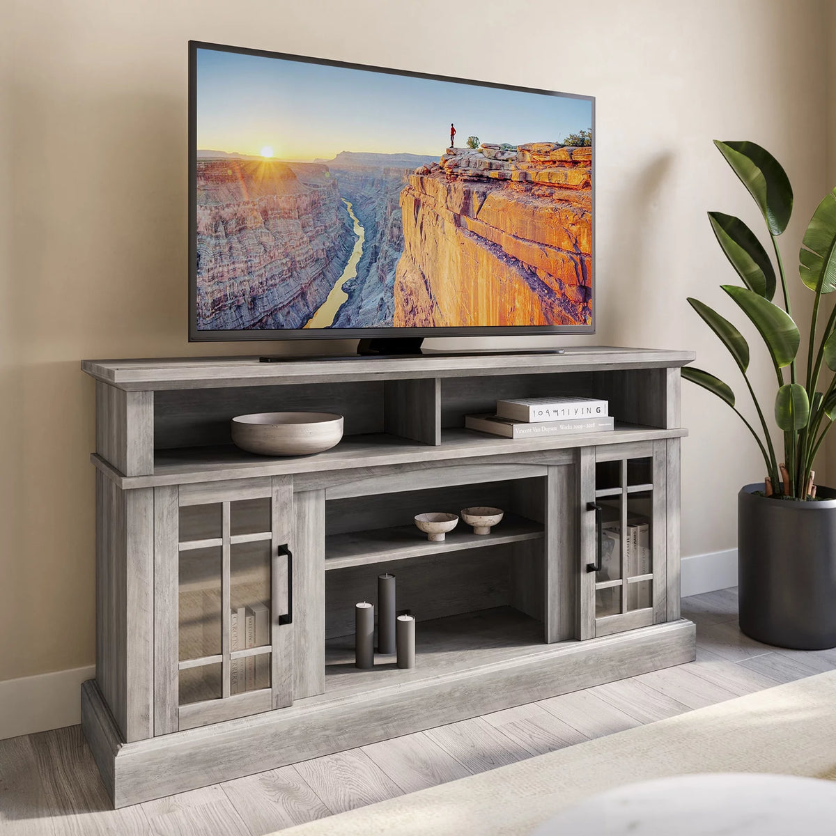 Gray Wash TV Stand O7652