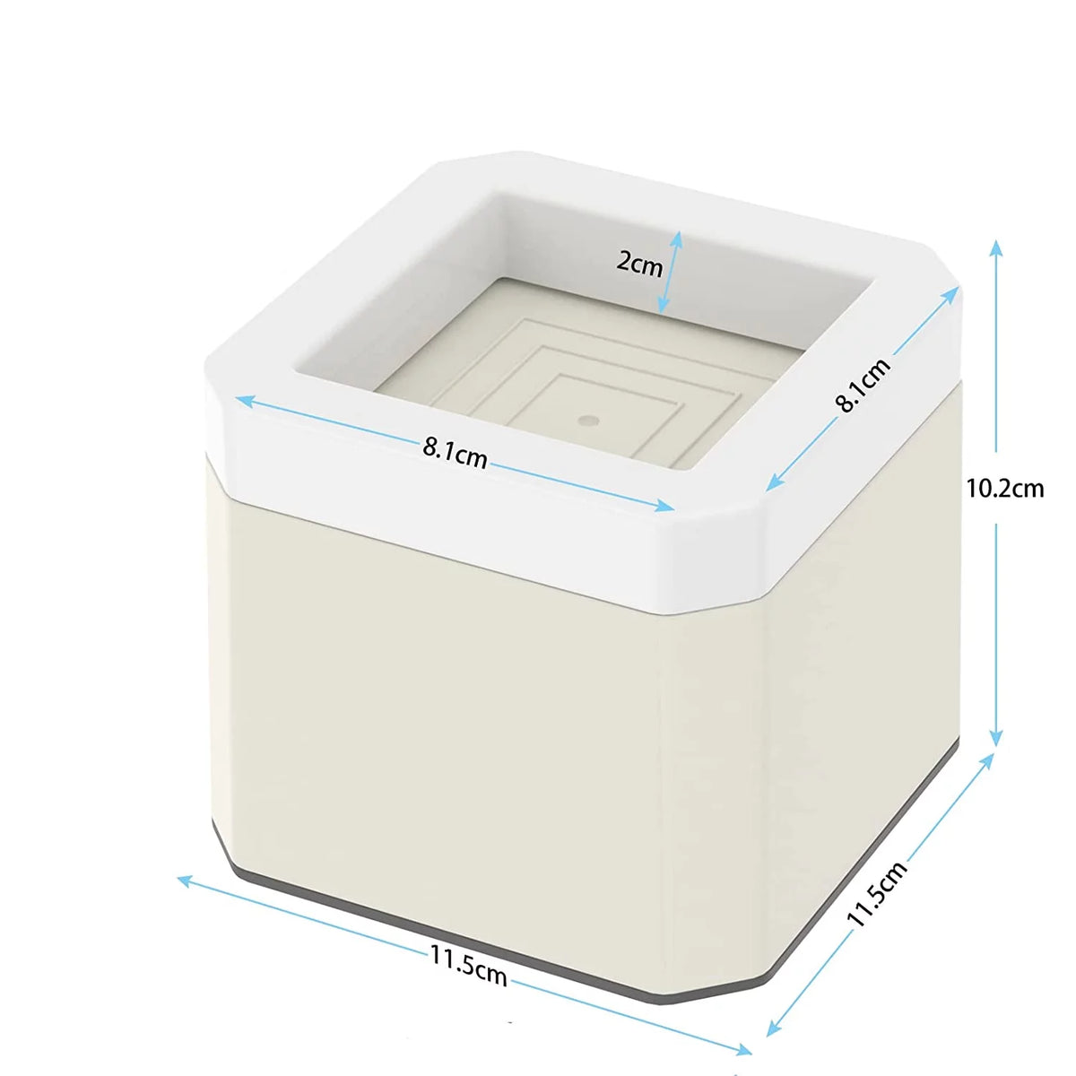 White 4 Pack Plastic Bed Risers Z192