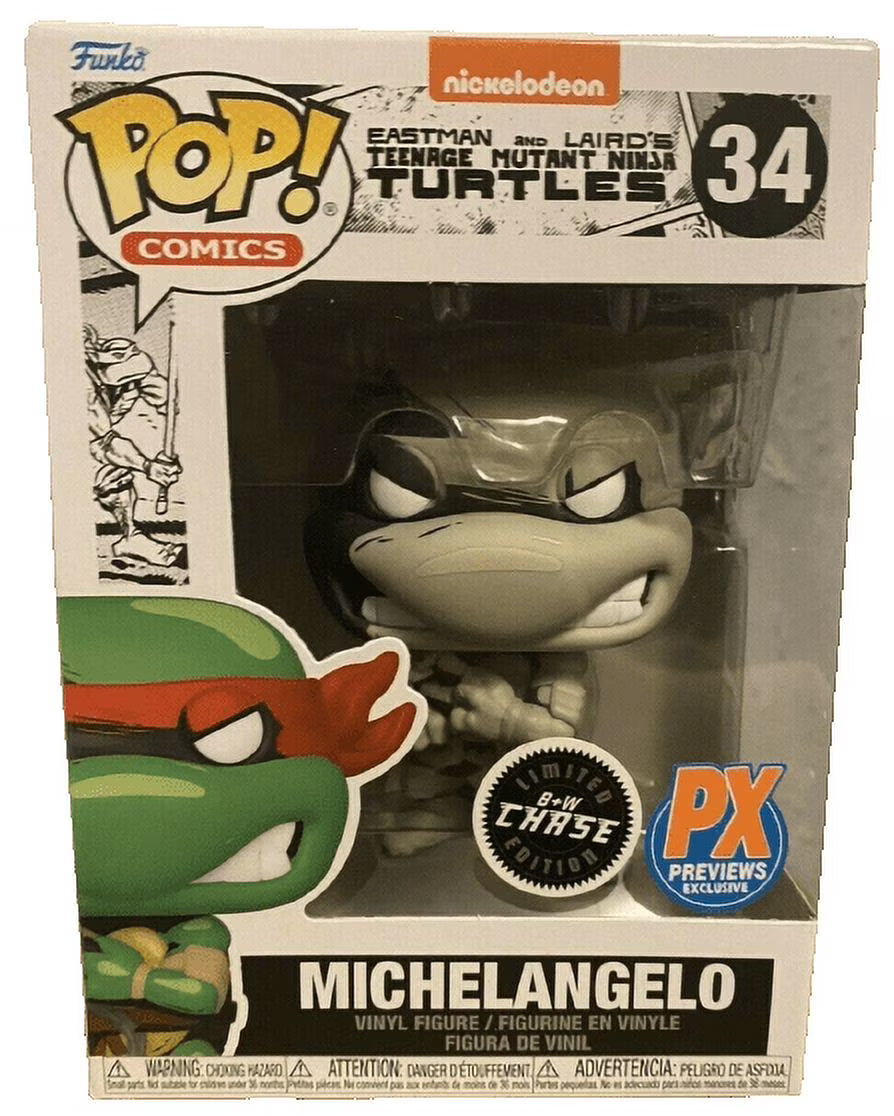 Black and White Teenage Mutant Ninja Turtles Michaelangelo Pop! H5995