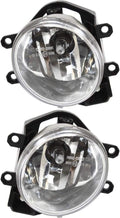 Fog Light Assembly for Toyota Prius C 2012 2013 2014 Driver and Passenger Side Pair Halogen Round W9259