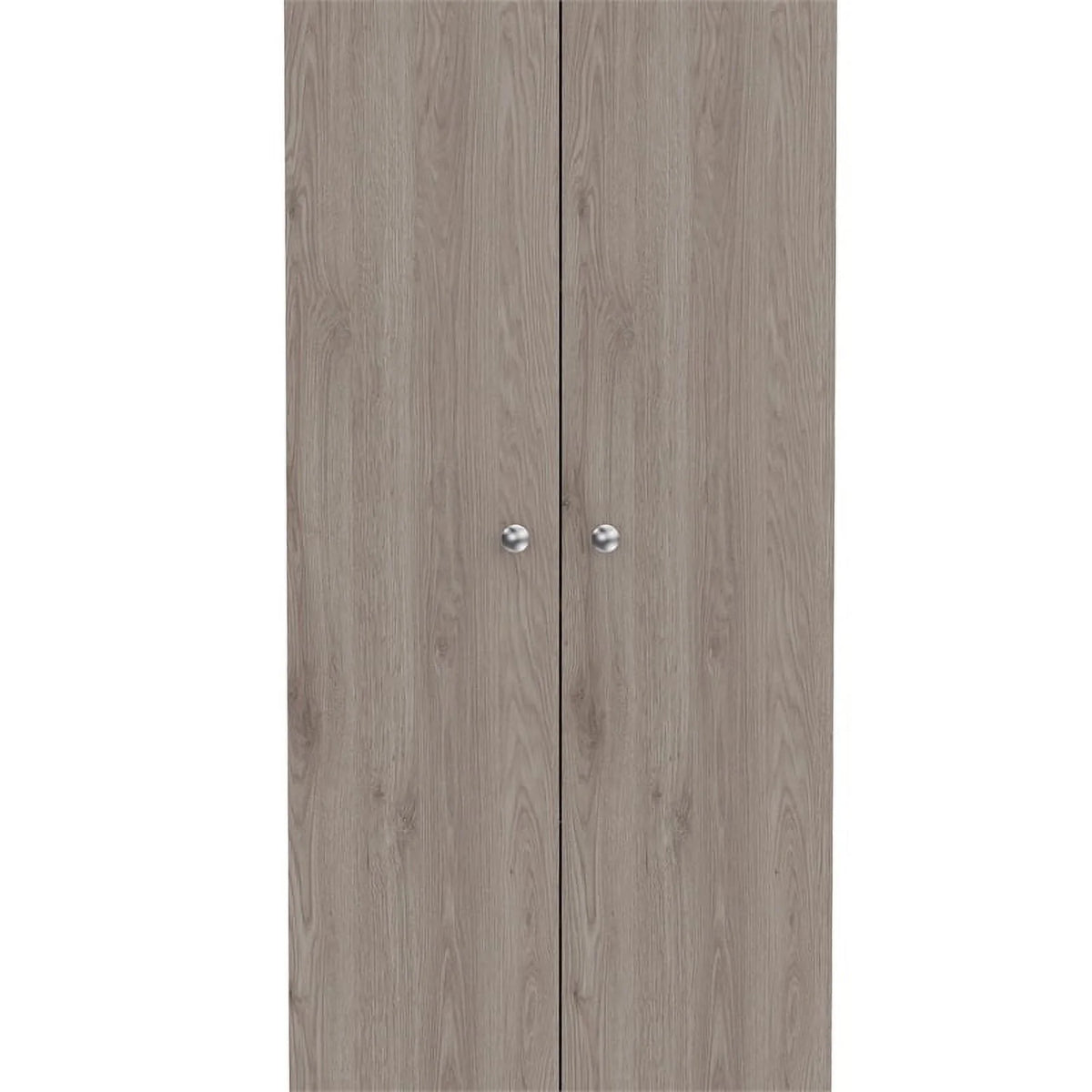 2 Piece Wood Two-Door Pantry Cabinet Set in Light Gray N717561
