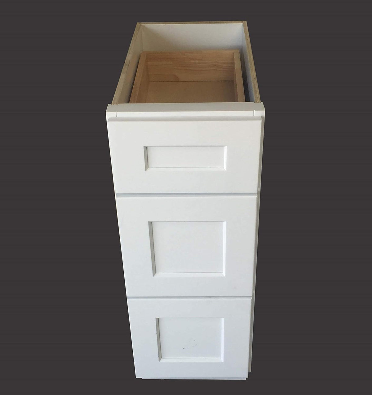 White 3 Drawer Solid Wood Bathroom Vanity Base Cabinet M3000