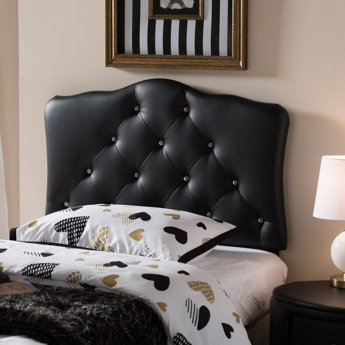 Full Size Grey Fabric Upholstered Headboard E66548