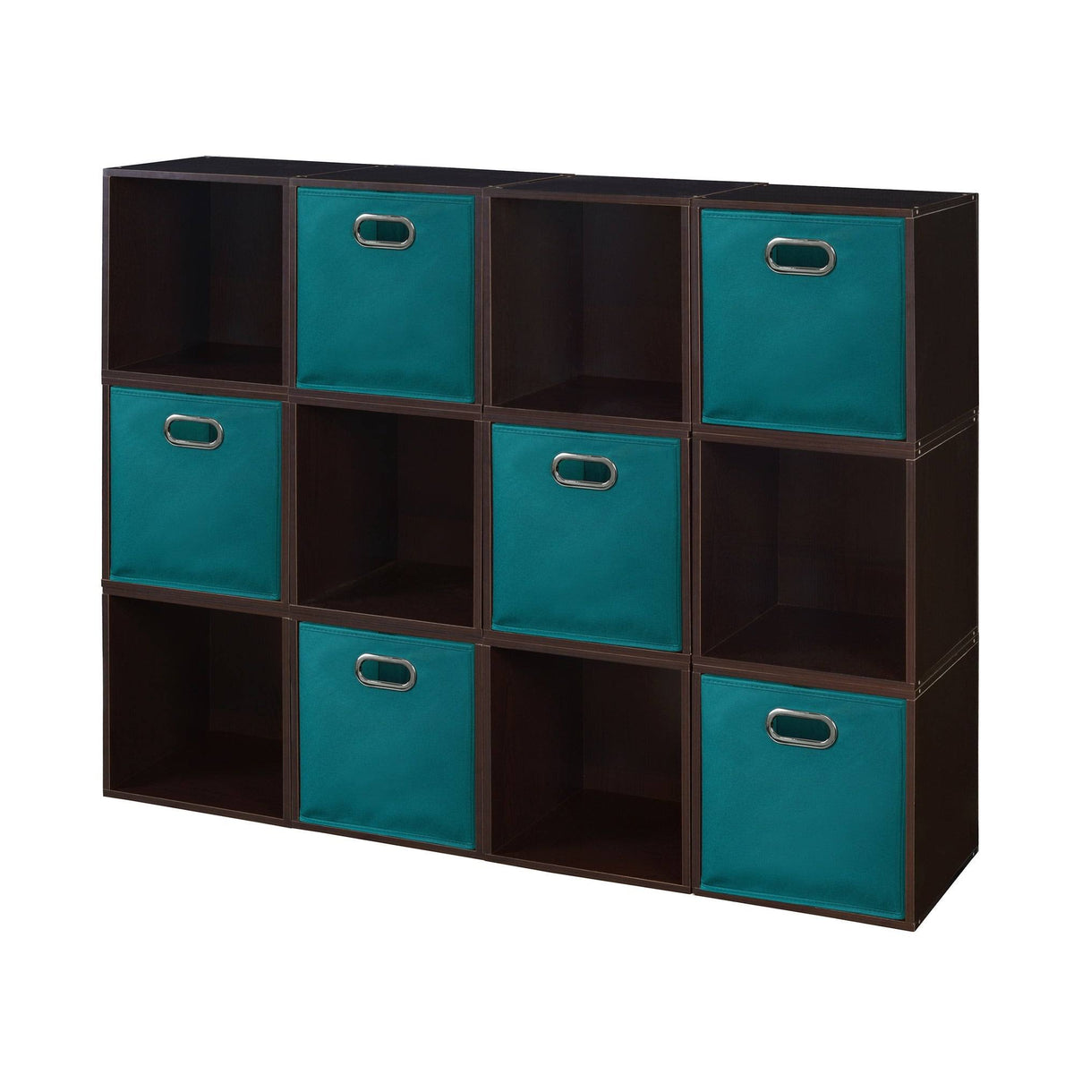 12 Cube Storage Set with 6 Canvas Bins N846