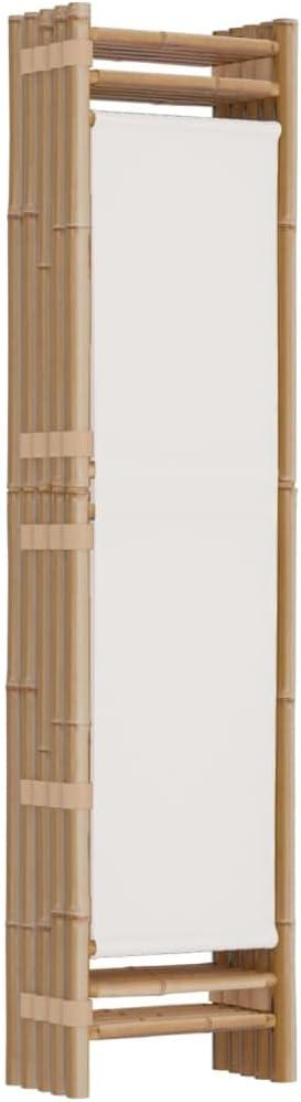78.7" Bamboo and Canvas Folding Room Divider T6810