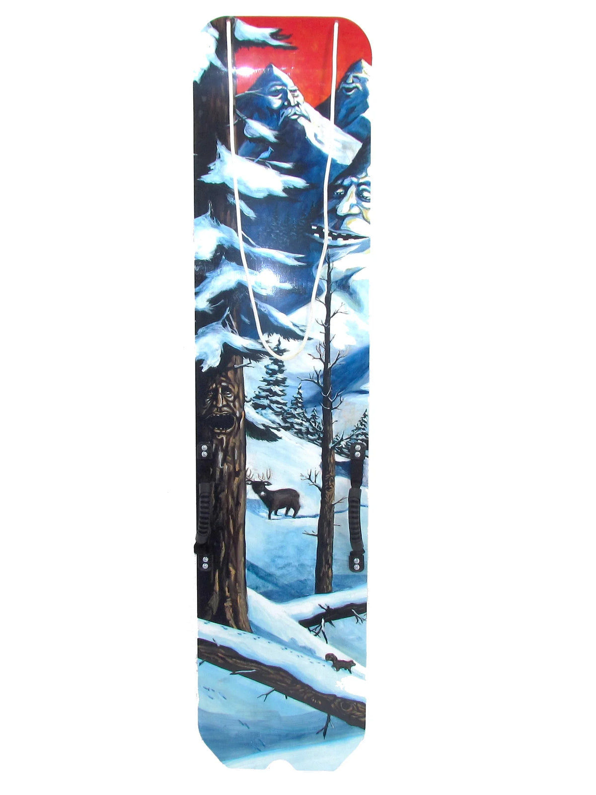 5' Wooden Snow Sled with Rope and Handles T72062