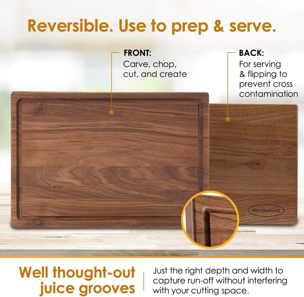 Walnut Wood Cutting Board with Juice Groove I546952