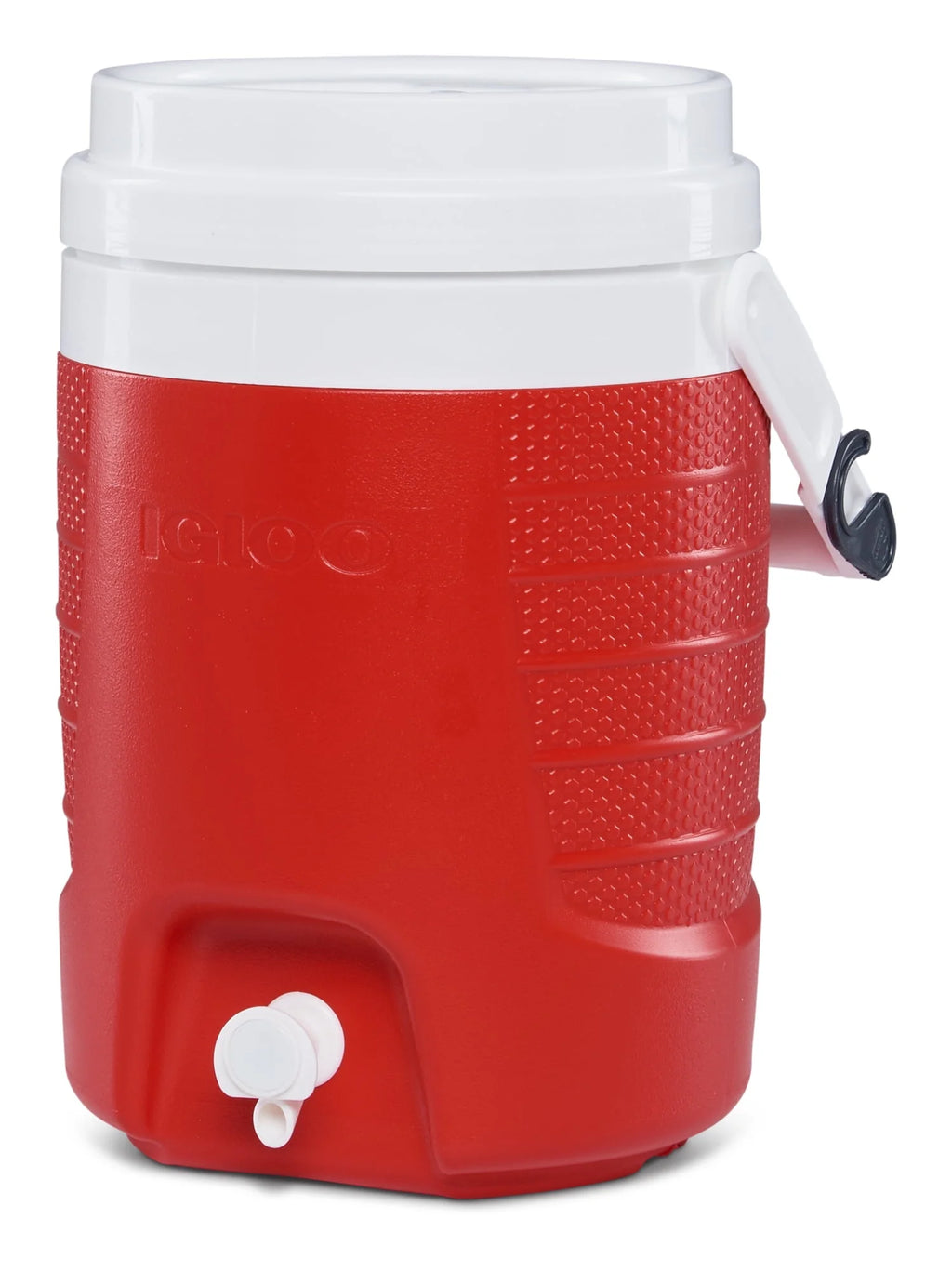 2-Gallon Plastic Beverage Jug with Hooks Blue Y91719