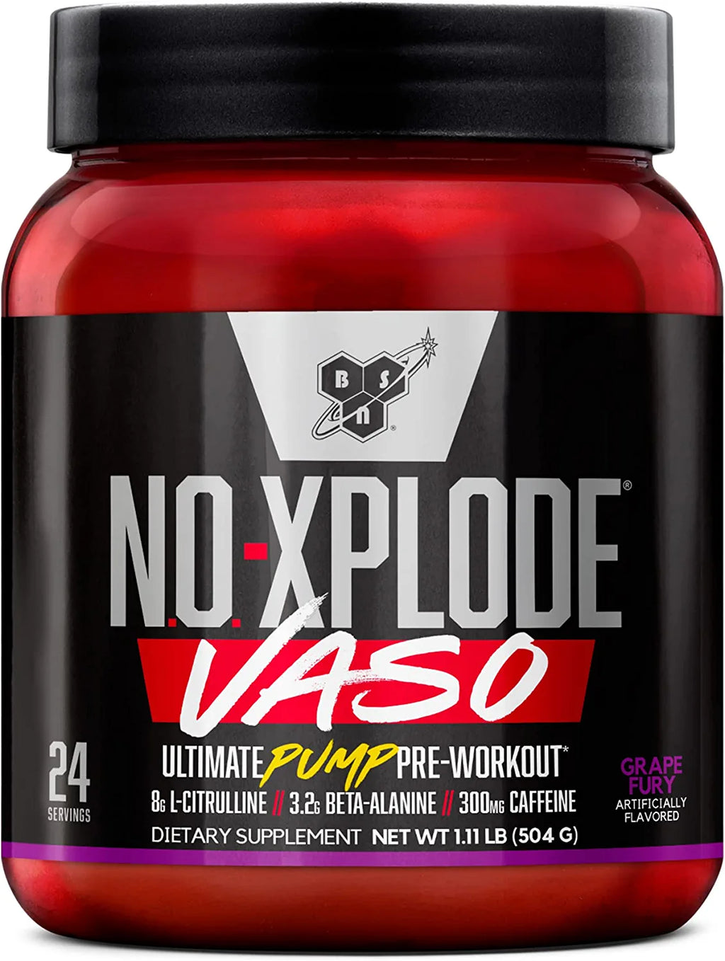 Grape Fury Pre Workout Powder with L-Citrulline and Beta-Alanine, 24 Servings I649472