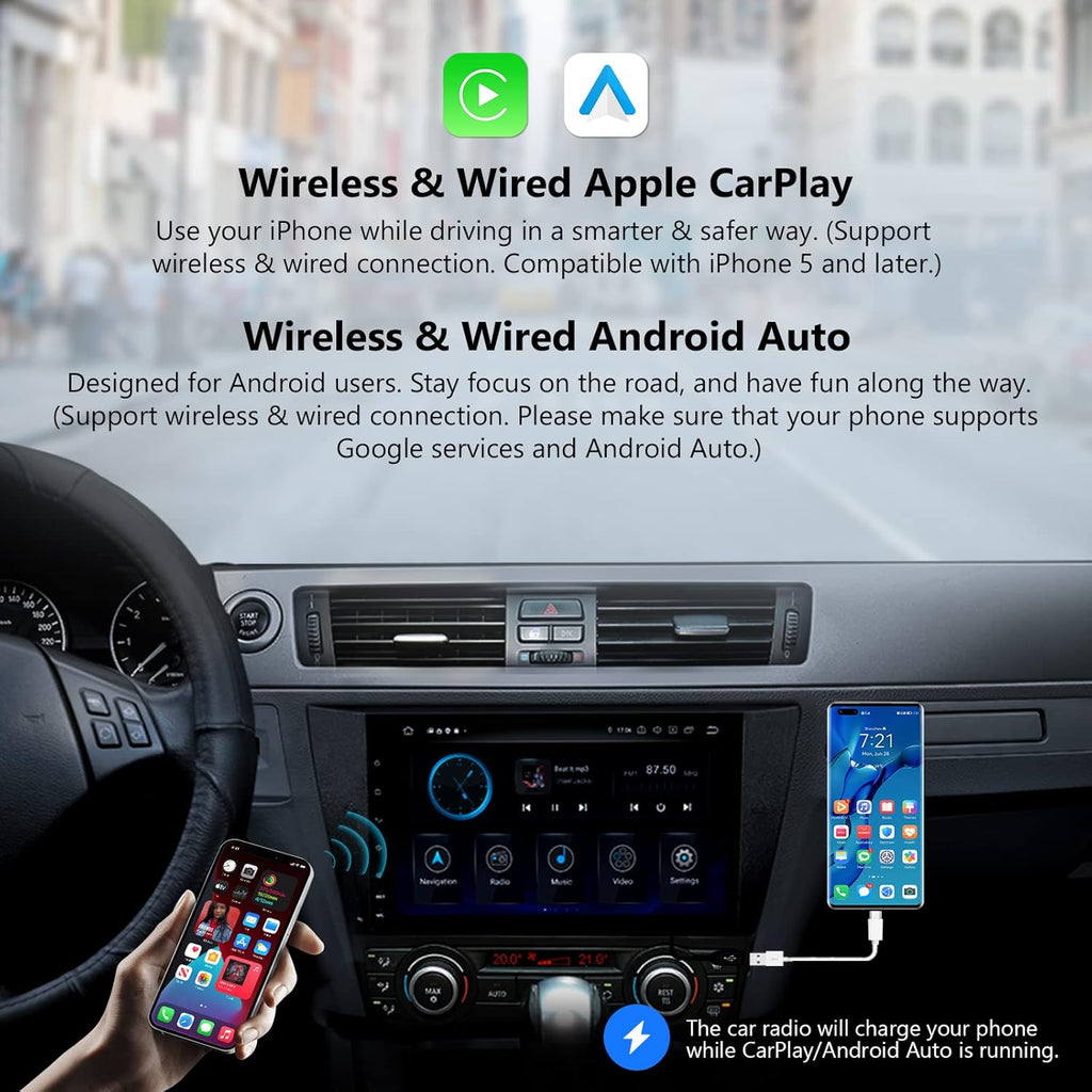 9 Inch Car Stereo Receiver with CarPlay and Android Auto W8180
