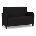 Black Walnut Fabric Lounge Reception Loveseat X824
