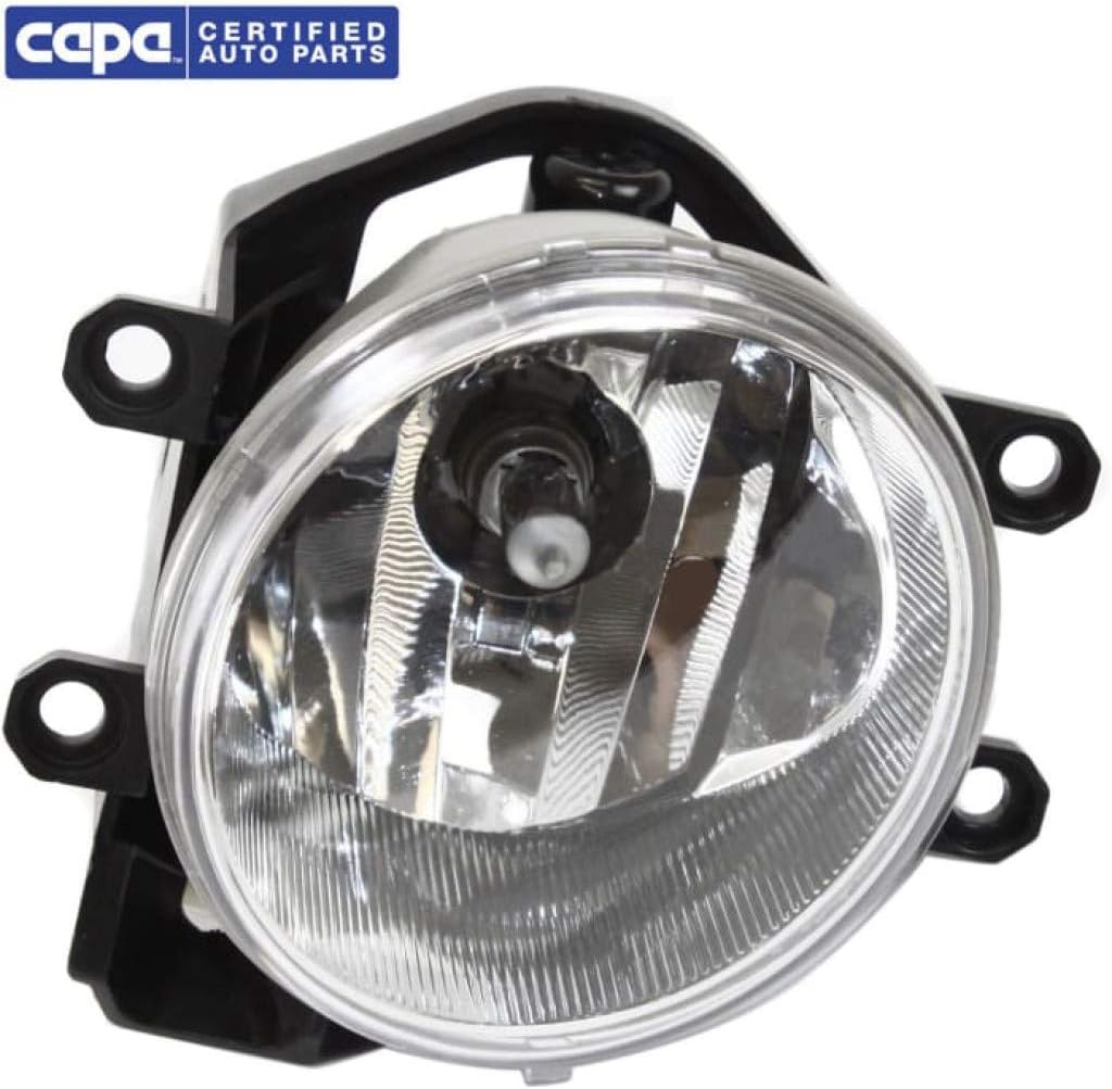 Fog Light Assembly for Toyota Prius C 2012 2013 2014 Driver and Passenger Side Pair Halogen Round W9259