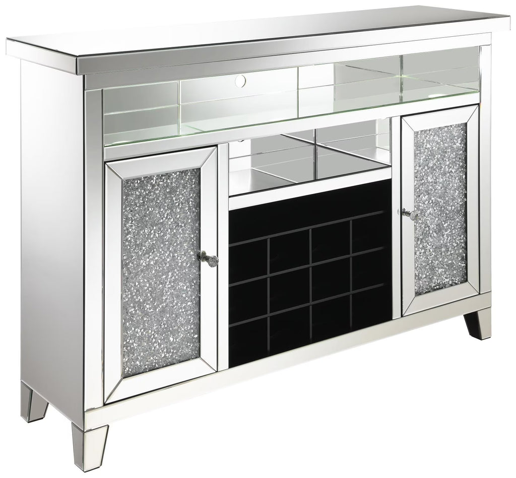2-door Wine Cabinet with Lighting Mirror A667