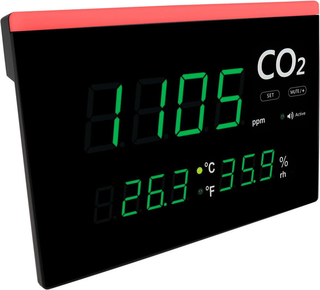 CO2 Detector Temperature Humidity 9999ppm NDIR Air Quality Monitor R5557
