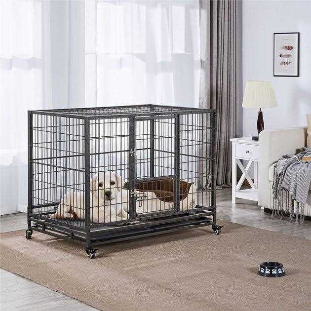 Dog Crate with Wheels and Litter Pans R2487