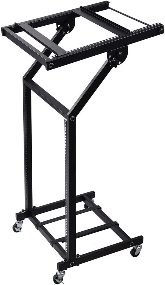 Adjustable Rack Mount Rolling DJ Mixer Stand 12U X688