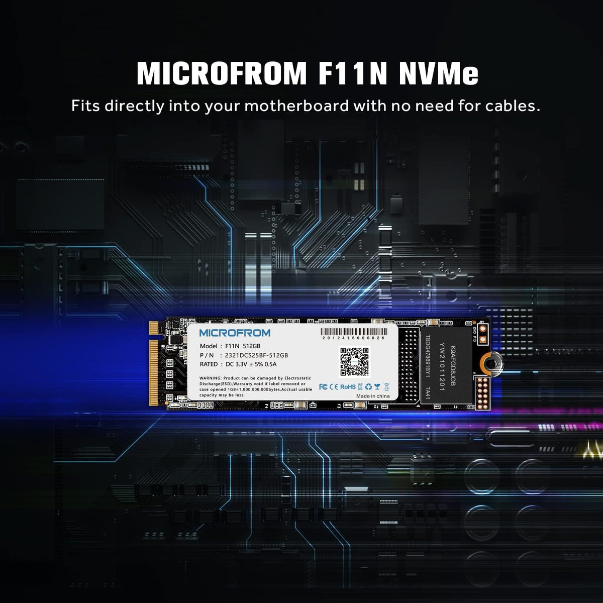 512GB M.2 NVMe PCIe Gen3X4 Internal Solid State Drive Pack of 2 B36399