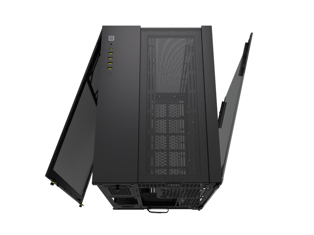 Black Super Mid-Tower Tempered Glass Airflow Case S7129