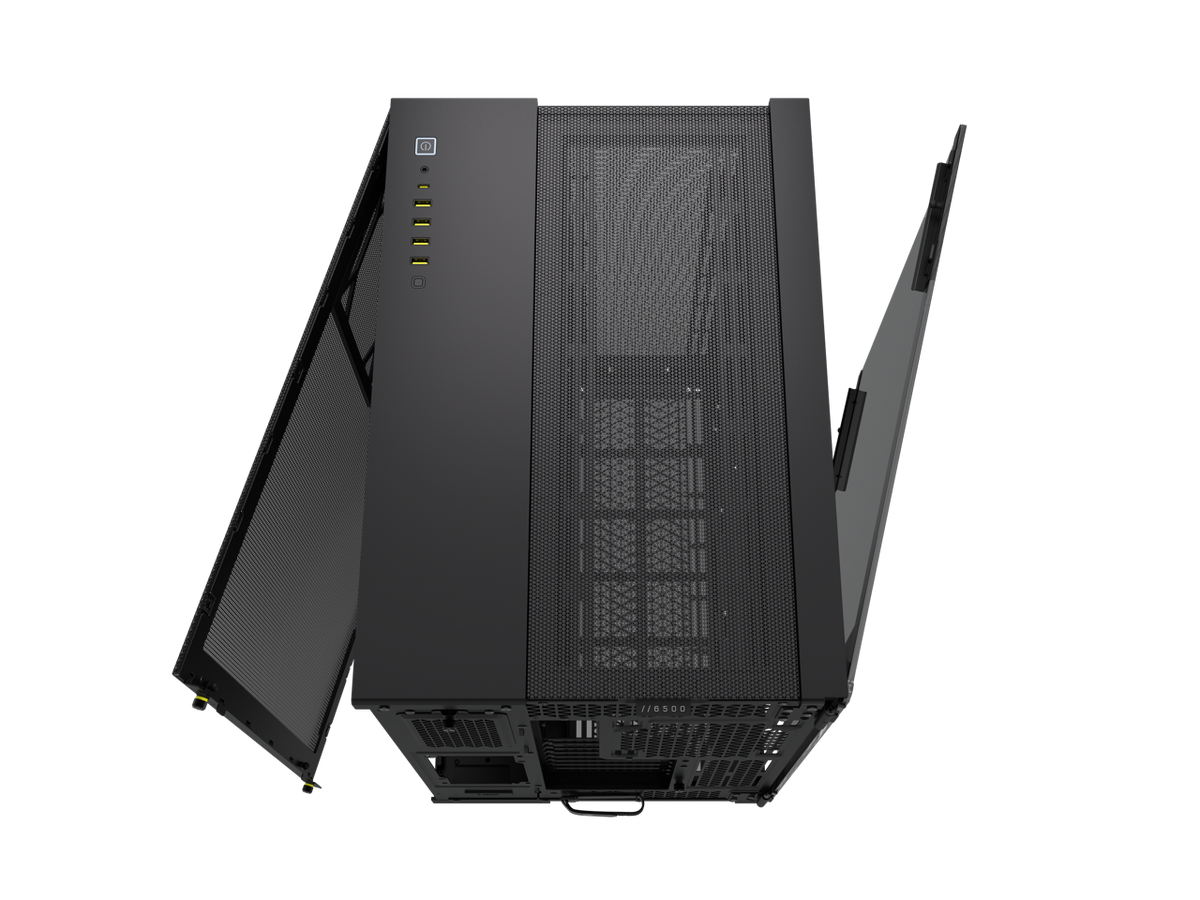 Black Super Mid-Tower Tempered Glass Airflow Case S7129