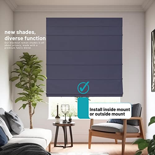 Blackout Roman Window Shade, 33" W X 64" H S4649