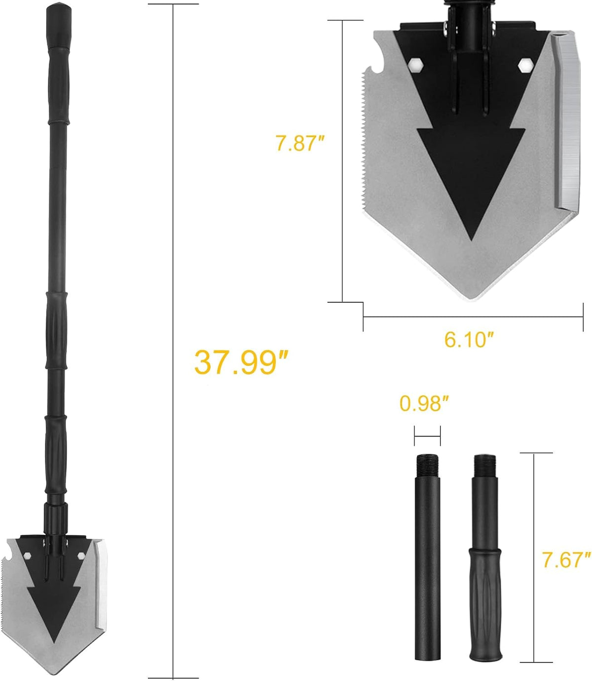 Camping Shovel 38'' Folding Spade O523434