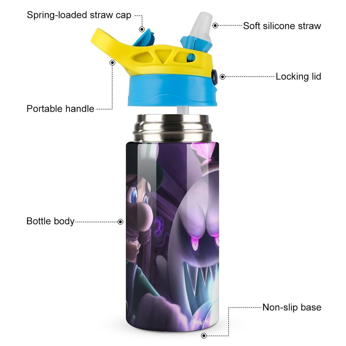 Insulated Stainless Steel Water Bottle with Straw I82447