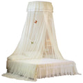 White Dome Bed Canopy Fine Mesh Net Lace Curtain X425