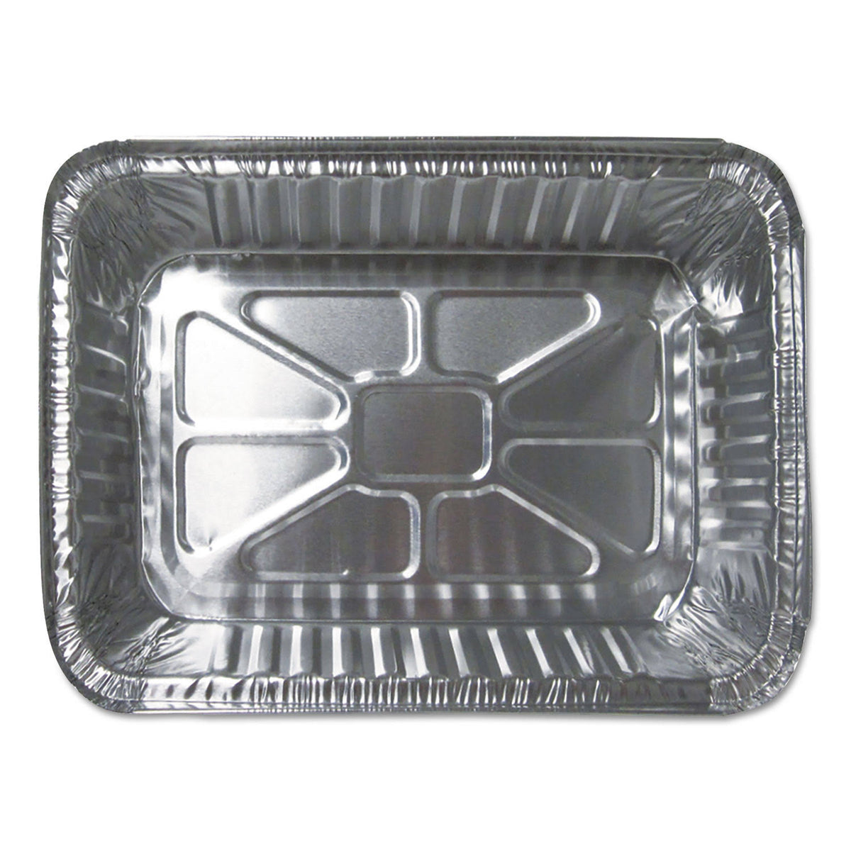 Aluminum Closeable Containers 2.25 lb Oblong Silver 500/Carton I88000