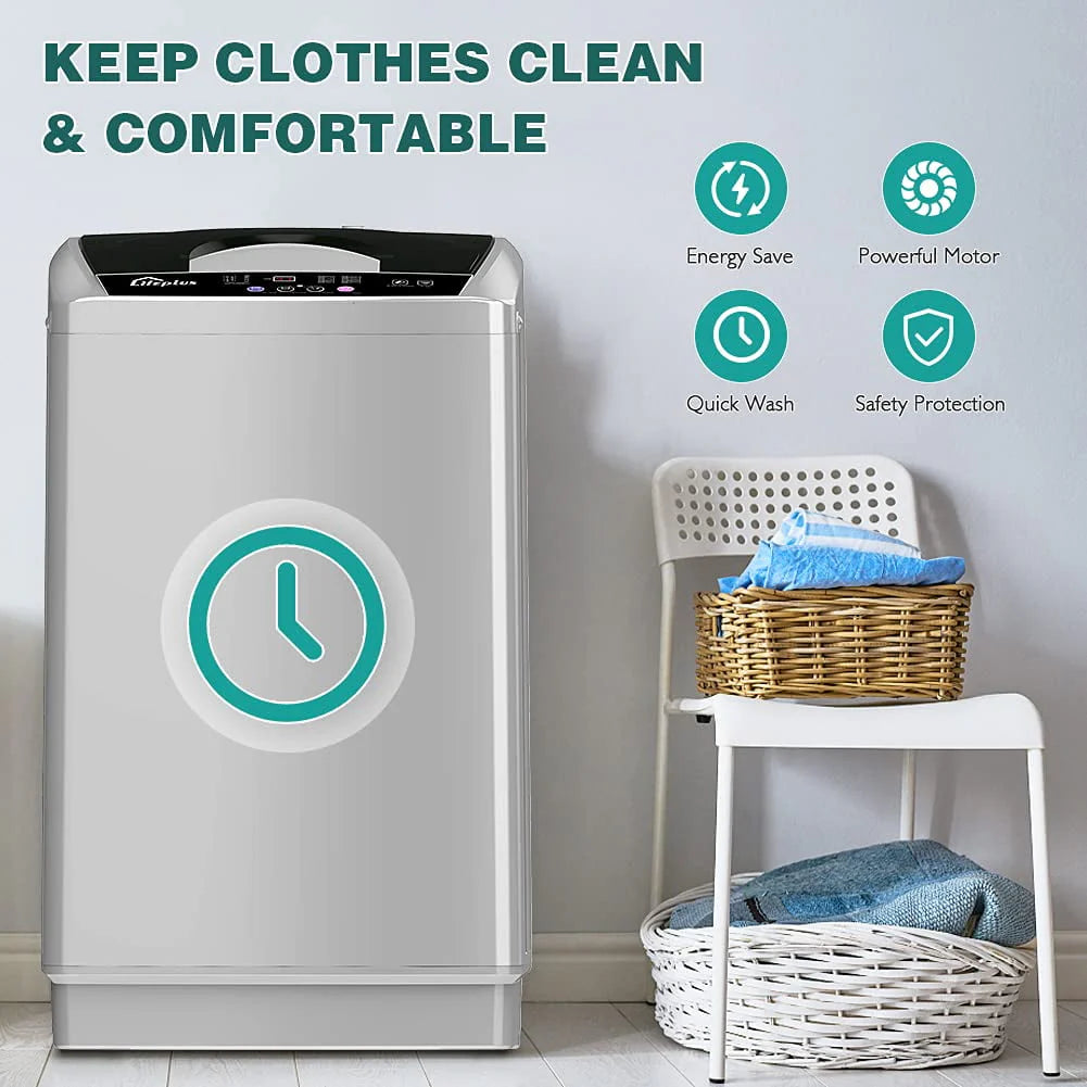Portable Full-Automatic 1.8 Cu. ft. Top Load Laundry Washer E867