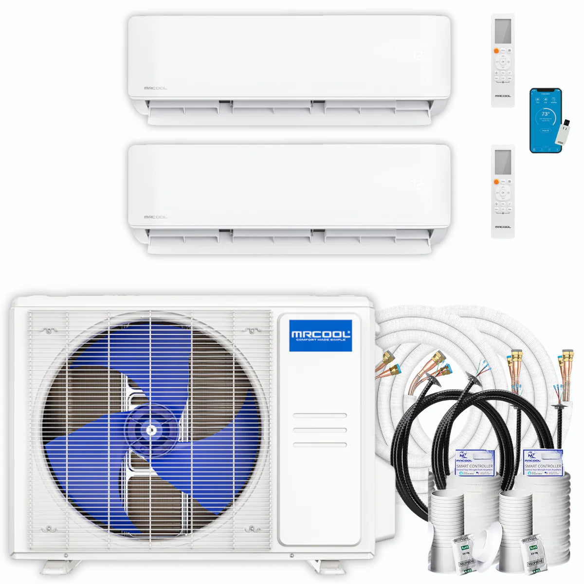 24,000 BTU 2 Zone Ductless Air Conditioner and Heat Pump G4785