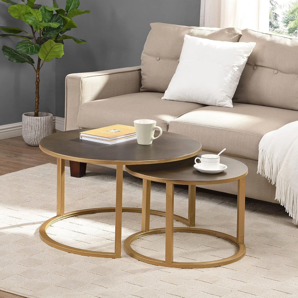 Silver Nesting Coffee Table 2-Piece Set J292375