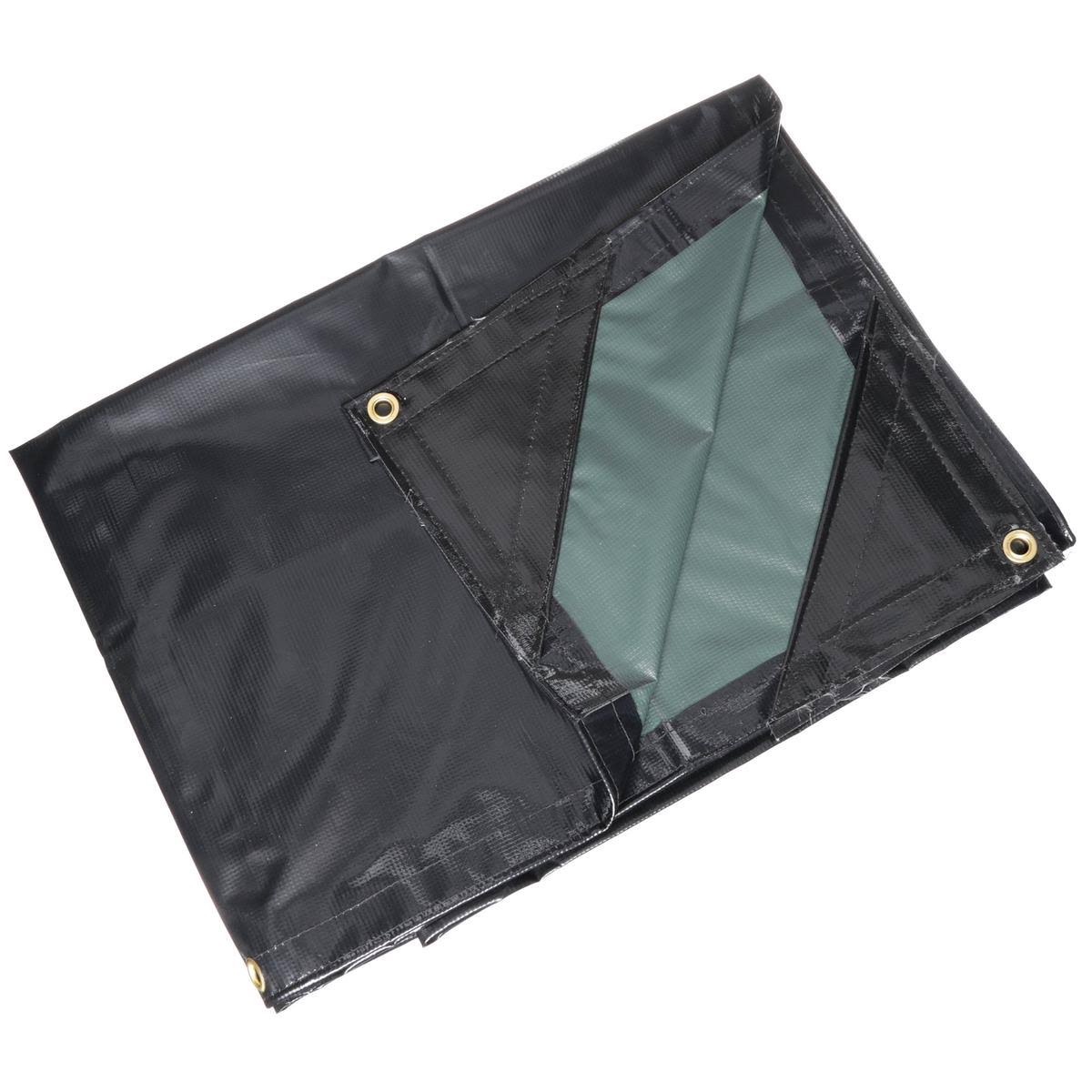 Black/Green Nylon Vinyl Lam Tarp 20x30Ft F83518