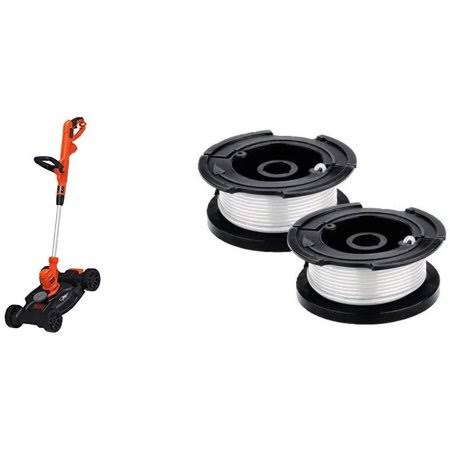 Black+decker Electric Lawn Mower Trimmer Line Replacement Spool, Autofeed 30 ft, 0.065-Inch, 2-Pack U8621