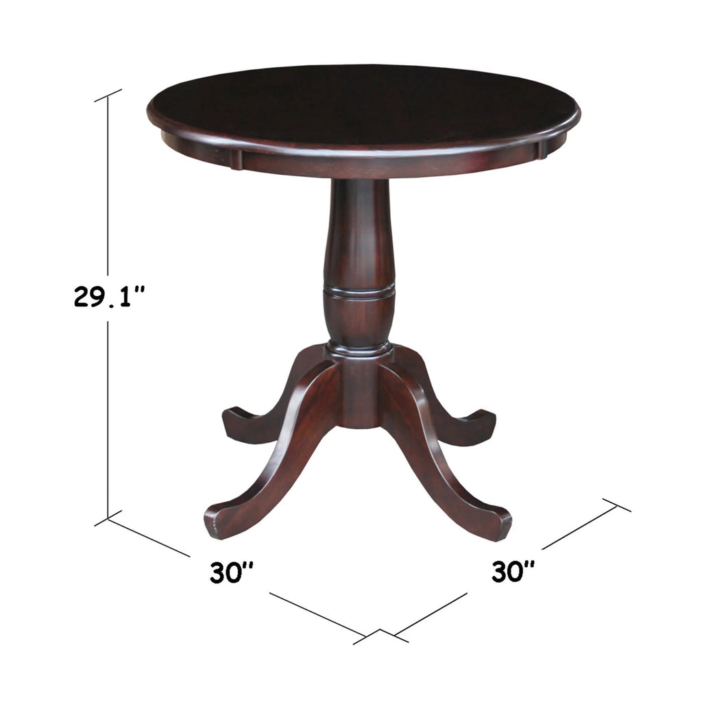 30" Round Wood Dining Table X49262