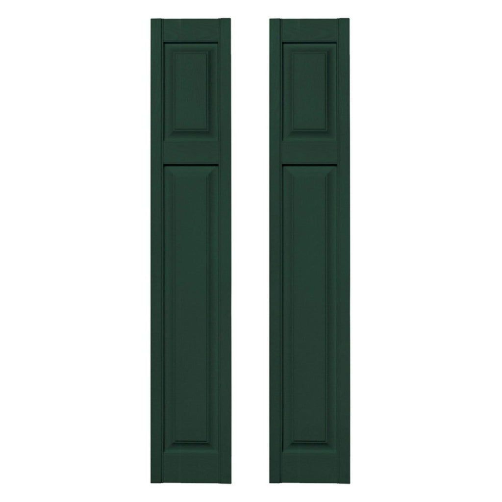 Midnight Green Raised Panel Vinyl Shutters W91745