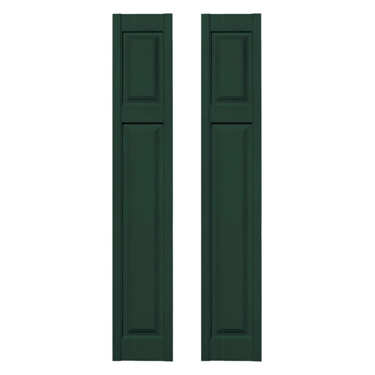 Midnight Green Raised Panel Vinyl Shutters W91745