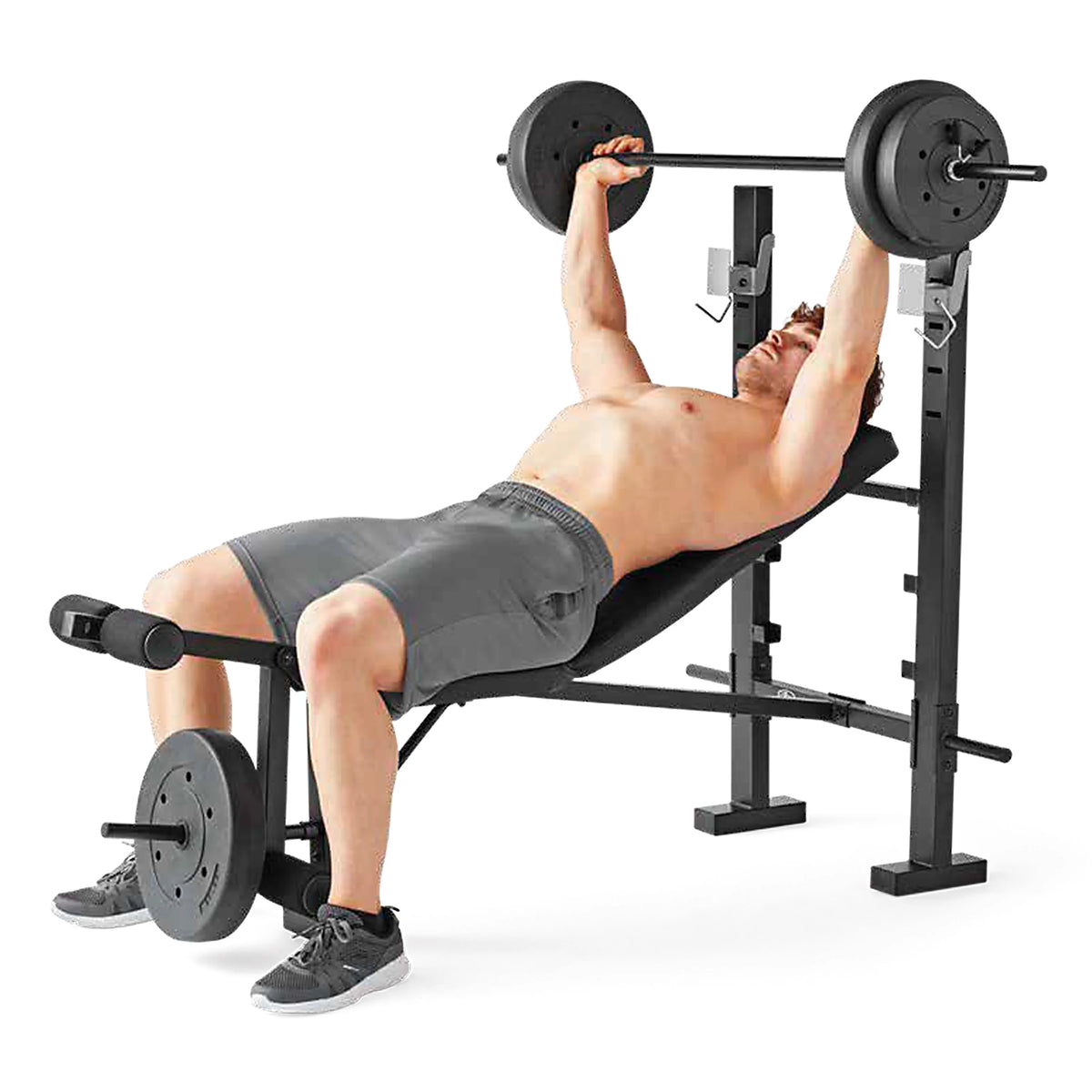 Standard Bench & Rack Combo with Leg Press I9670