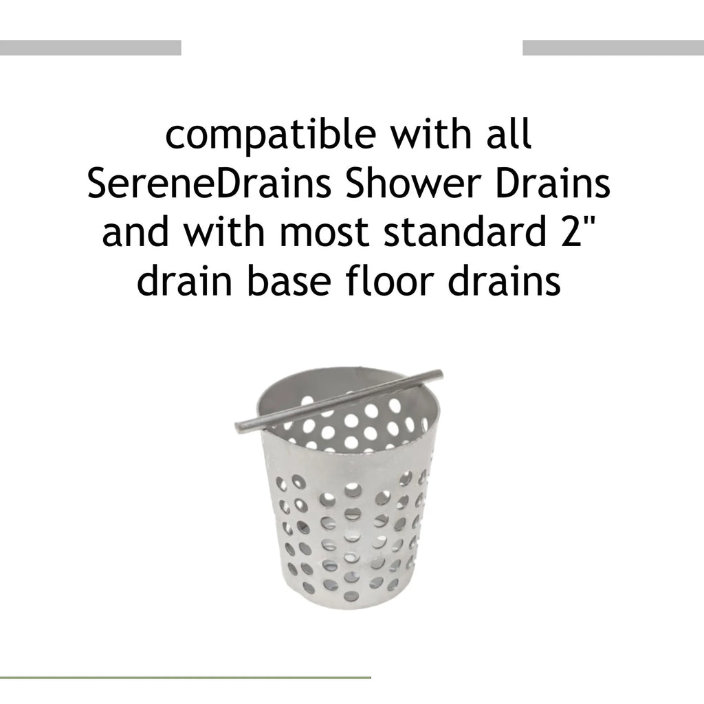 Brushed 304 Stainless Steel Hair Trap Strainer for Shower Floor Drain G3494