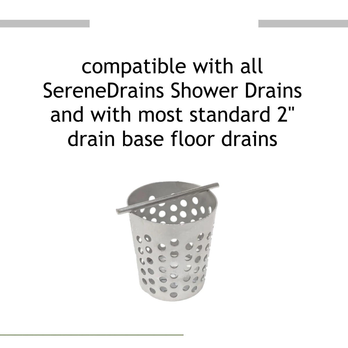 Brushed 304 Stainless Steel Hair Trap Strainer for Shower Floor Drain G3494
