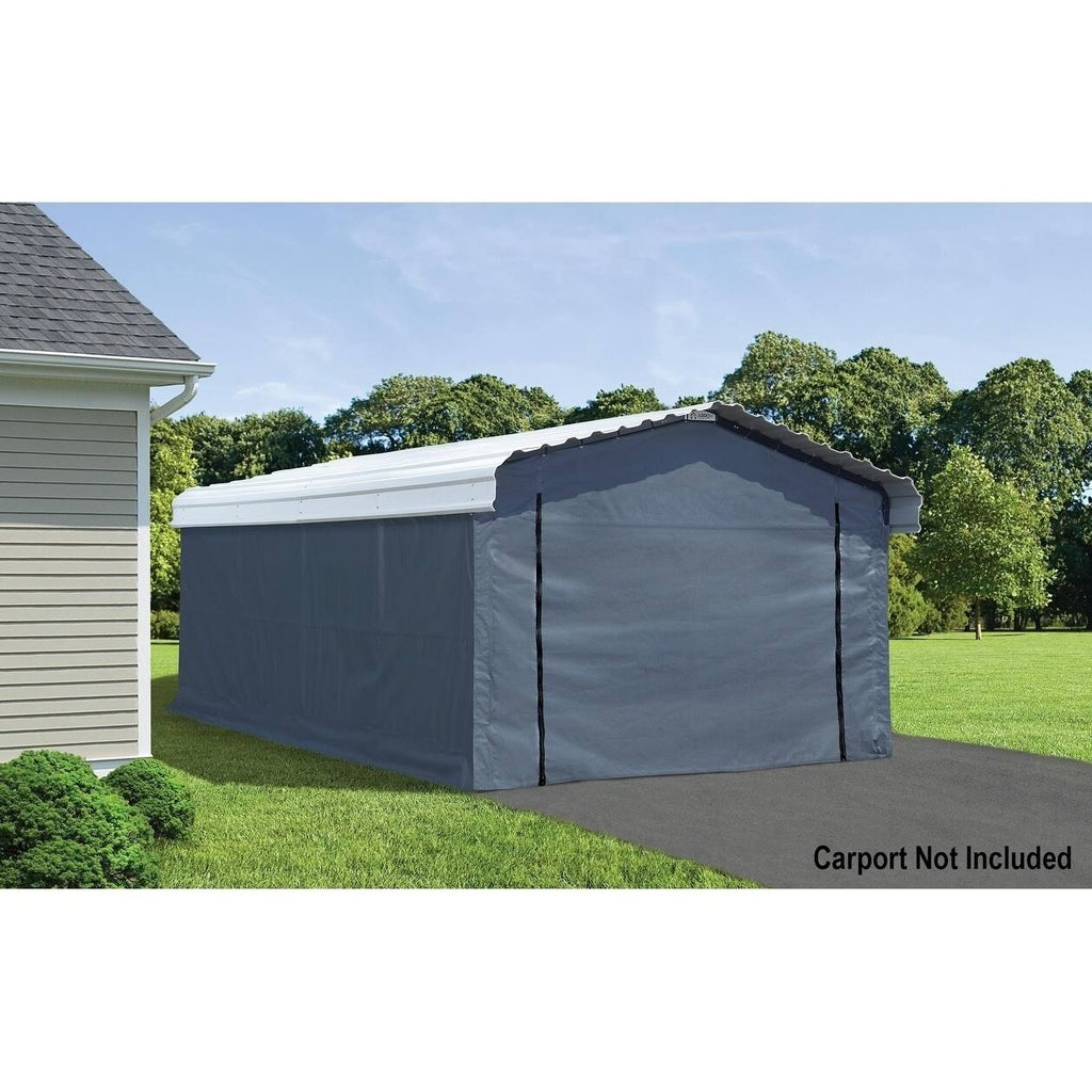 Enclosure Kit for 10 x 15 ft. Carport Grey F72151