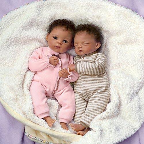 13-Inch Realistic Newborn African-American Baby Doll M741