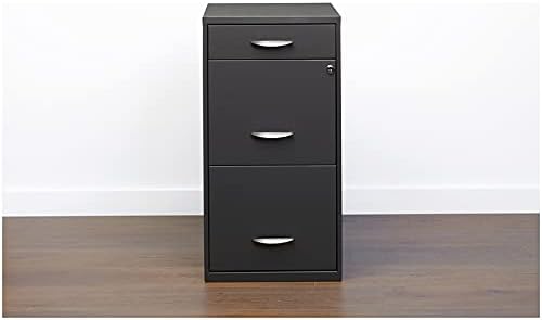 18 inch 3 Drawer Metal File Cabinet Charcoal V279599