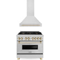 36 In. Dual Fuel Range and Range Hood in Stainless Steel O15902