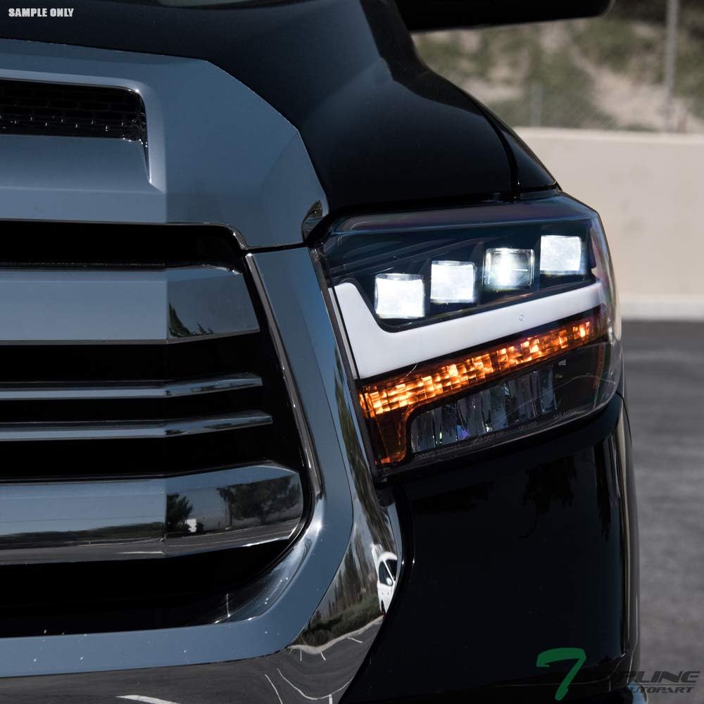 Black Housing Full LED Sequential Quad Projector Headlights A20076