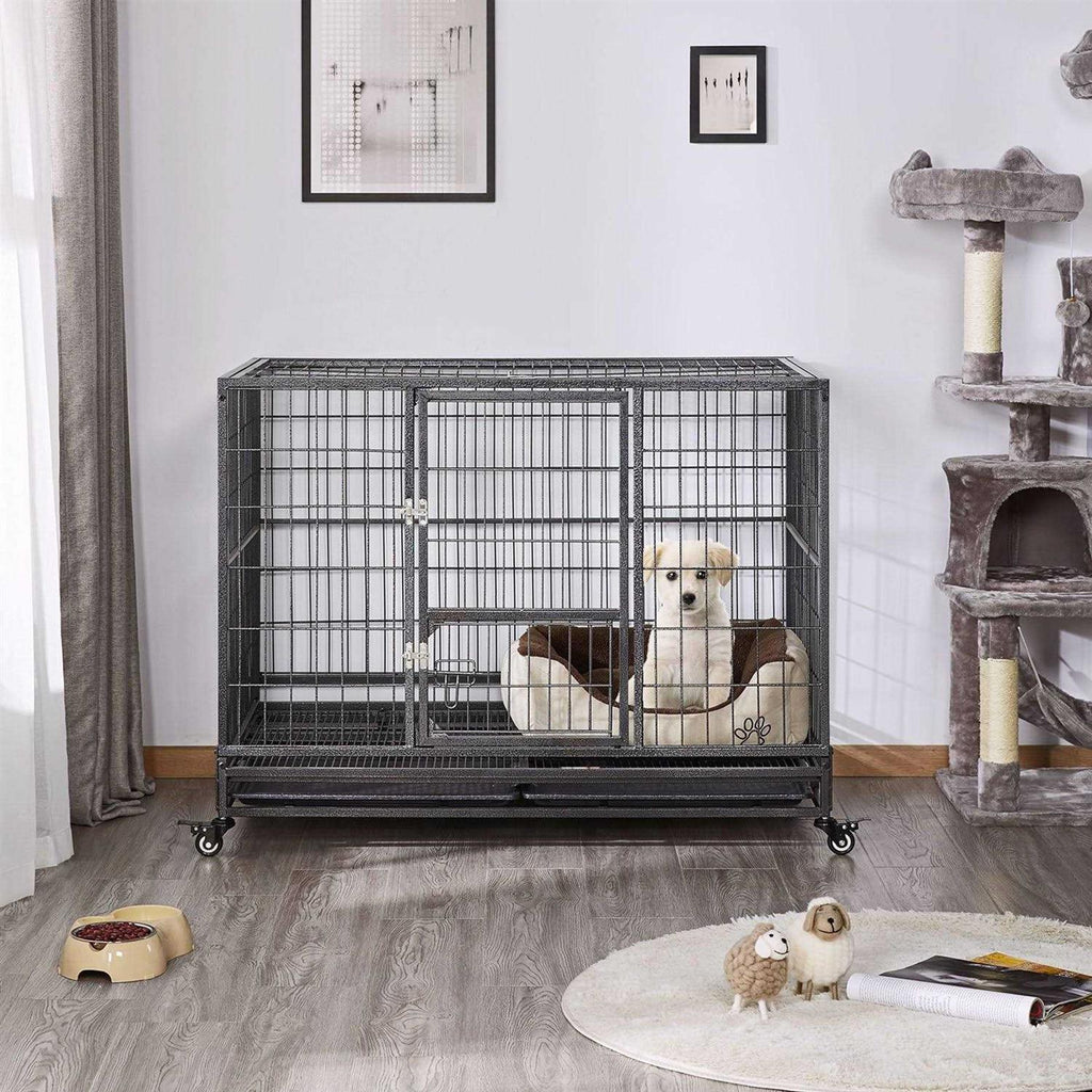 Dog Crate with Wheels and Litter Pans R2487