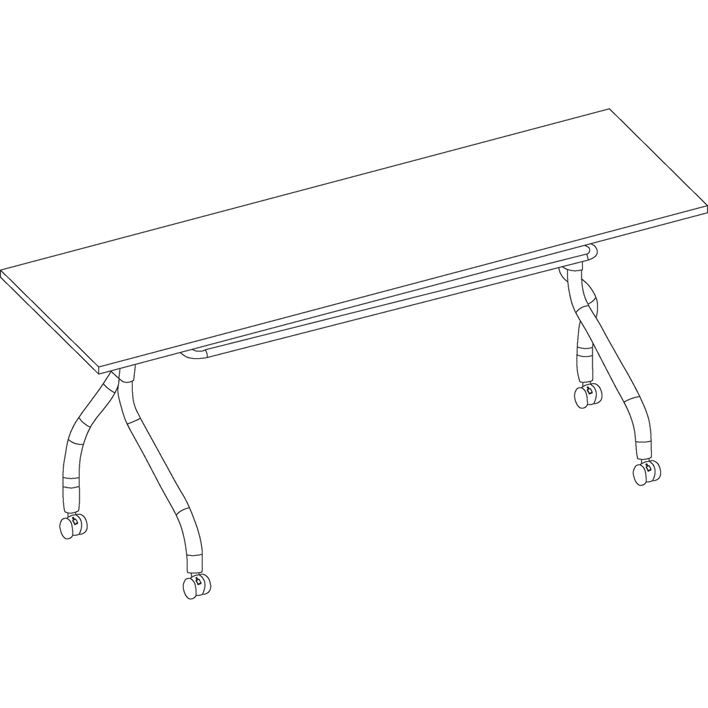 Espresso Silver Training Table T566532