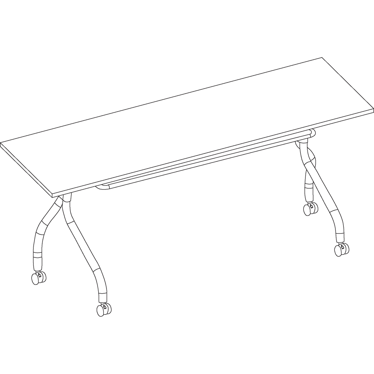 Espresso Silver Training Table T566532