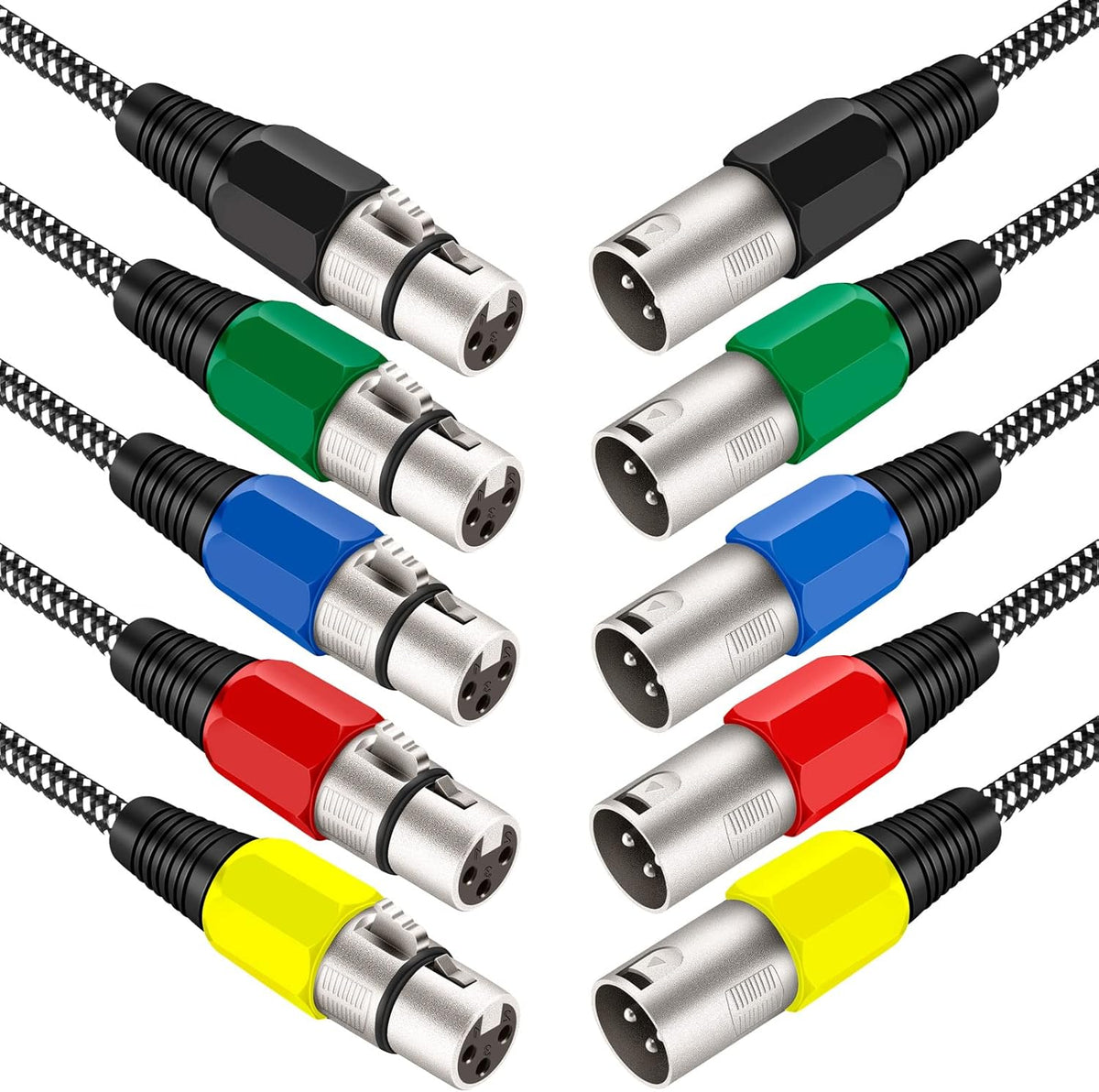 20 FT Colored Nylon Braided Balanced XLR Microphone Cable X447